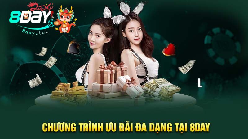 Chương trình ưu đãi đa dạng tại 8DAY